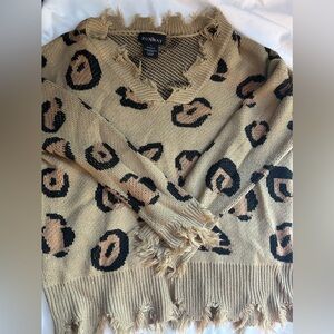 Cheetah print sweater